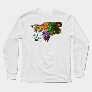 Spirograph Patterned Guinnea-Bissau Regions Map Long Sleeve T-Shirt